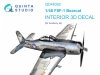 Quinta Studio QD48392 F8F-1 Bearcat 3D-Printed & coloured Interior on decal paper (Academy) 1/48